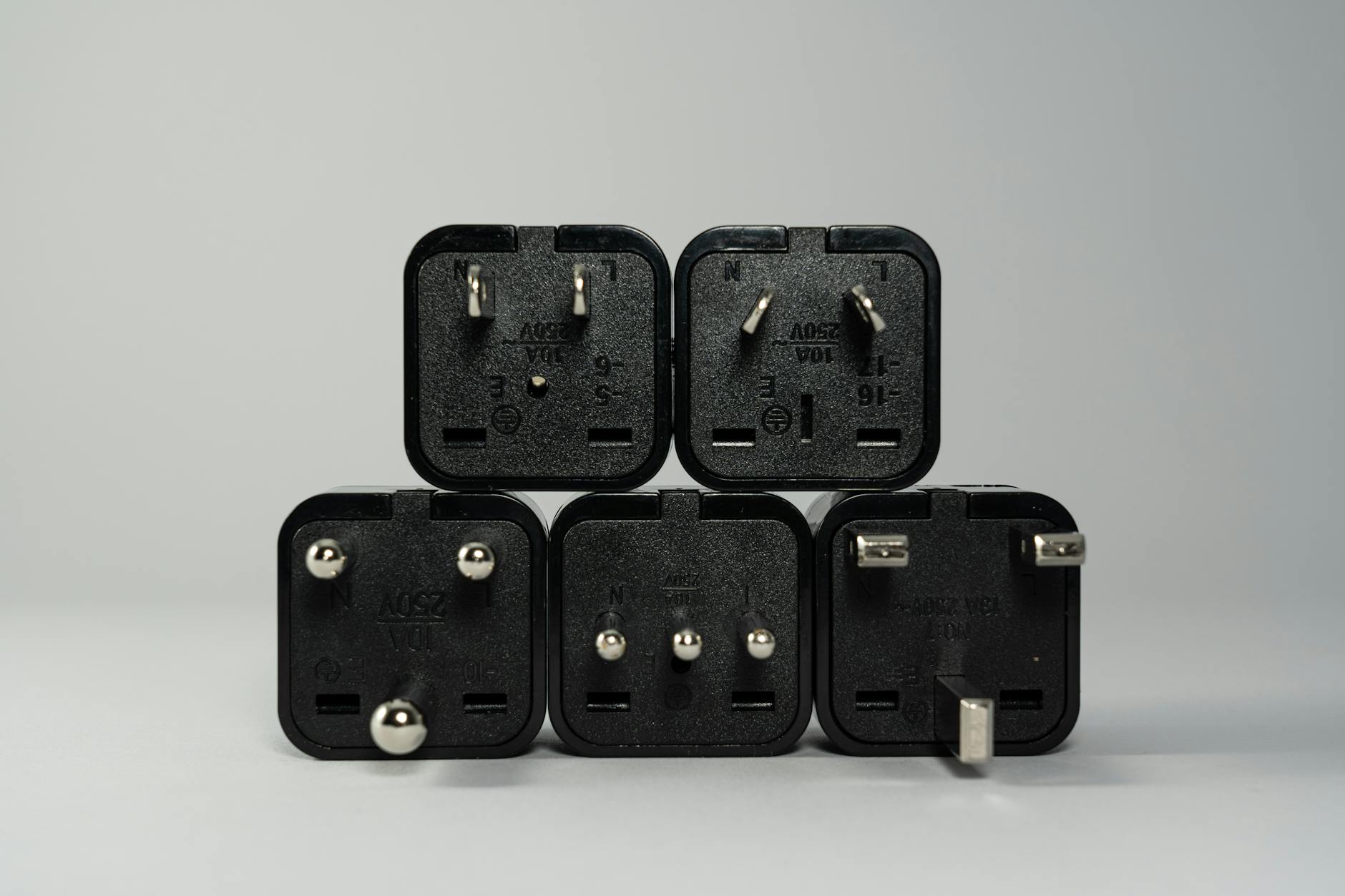 black wall plugs